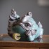 Wealth-Attracting Ceramic Three-Legged Golden Toad Ornament