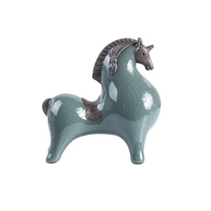 New Chinese Ge Kiln Small Tang Horse Ornament Ceramic Animal