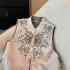 Traditional Chinese-style Embroidered Vest with Retro Mandarin Collar and Sleeveless