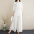 Cotton Linen Yoga Wear Summer Zen Meditation Ensemble