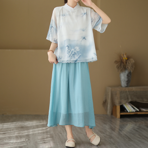 Zen-inspired Traditional Chinese Summer Cheongsam Top