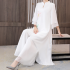 Zen-inspired Tea Ceremony Dress Set with Ethnic Style Chiffon Two-piece