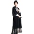 Chinese style embroidered double breasted long shirt jacket long style