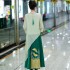 Chinese style irregular top double-sided embroidered silk skirt set