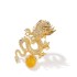 Golden Dragon Playing Pearl brooch, high-end suit accessory pin