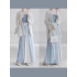 Modern Song-Style Hanfu Cross-Collar Top & Spaghetti-Strap Three-Panel Skirt Modern Song-Style Hanfu Cross-Collar Top & Spaghetti-Strap Three-Panel Skirt
