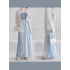 Modern Song-Style Hanfu Cross-Collar Top & Spaghetti-Strap Three-Panel Skirt Modern Song-Style Hanfu Cross-Collar Top & Spaghetti-Strap Three-Panel Skirt
