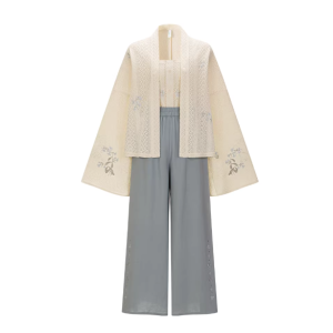 Han-Inspired Knit Set: Cropped Top · Song-Style Top · Song-Style Pants