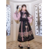 Improved Ankle-Length Mamian Skirt and Crew Neck Vest Set, Dark-Style Chinese Hanfu Women’s Outfit