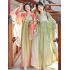 Tang-style embroidered front-opening short blouse with Hanfu elements and a Qixiong skirt for daily wear