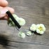 Intangible cultural heritage velvet hairpin green plum blossom hair accessories