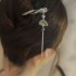 2 Chinese style fan tassel hairpins