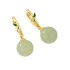 Bamboo Peace Earrings - Vintage Style Bamboo Joint Earrings with Natural Hetian Jade