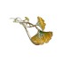 Ancient style ginkgo leaf one line hair clip