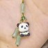 Handmade antique style bamboo panda phone strap, suitable for Hanfu and U-disk