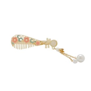 Ancient Style Flower Pipa Hair Clip for Women, Elegant and Chic Hairpin for Bangs and Side Parting
