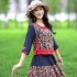Spring Summer Vintage Chinese Style Tang Suit Half Skirt Set with Artistic Flair