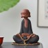 Zen-inspired Purple Clay Little Monk: Buddha-themed Decoration for Living Room and Tea Room