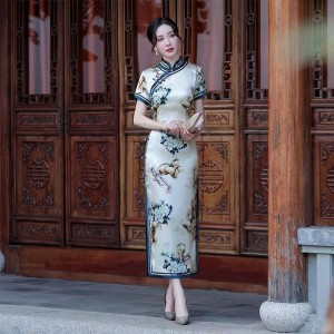  High-end Silk Cheongsam Dress - Chinese Style
