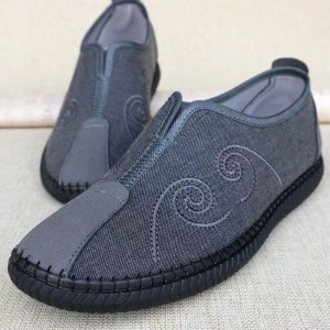 Chinese Style Men's Shoes, Vintage Casual Shoes with Cow Tendon Soles