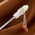 S925 Pure Silver and Hetian White Jade Magnolia Hanfu Headdress, Antique-style Hairpin for Updo