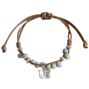 Chinese Vintage Woven Ceramic Butterfly Bracelet: A Stylish Choice for Artistic Students
