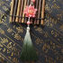 Traditional Chinese Qipao Pendant with Gradient Tassels and Lotus Flower Charm