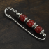 Red Agate Miao Silver Brooch, Vintage Ethnic Style Women's Accessory Gift