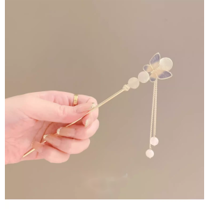 2023 New Chinese-style National Wind Pearl Butterfly Hairpin