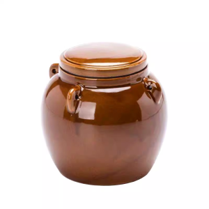 Vintage Ceramic Jar, Suitable for Honey, Pickles, Dry Goods, Grains, and Tea