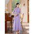 New Chinese-style Embroidered Slim Fit Tea Dress
