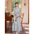 New Chinese-style Embroidered Slim Fit Tea Dress
