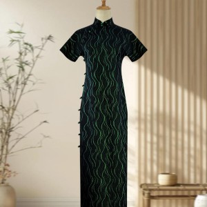 Vintage Summer Slimming Full-Open Silk Cheongsam