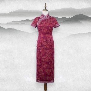 Red Cloud Silk Vintage Qipao: Handcrafted, Embodies the Spirit of the Republic Era