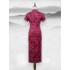 Red Cloud Silk Vintage Qipao: Handcrafted, Embodies the Spirit of the Republic Era