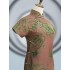 Red Cloud Chiffon Handcrafted Pure Silk Cheongsam with Graceful Antique Style
