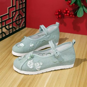 Vintage Ethnic Style Round Toe Embroidered Women's Shoes