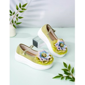 New Platform Hanfu Shoes  Traditional Embroidered Ethnic Flats