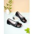 Vintage Chinese Style Tiger Head Slip-On Flats   Soft Sole & Non-Slip