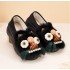 Platform Real Fur Tiger-Head Embroidered Shoes  Handmade Hanfu Ethnic Flats for Women