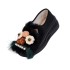 Platform Real Fur Tiger-Head Embroidered Shoes  Handmade Hanfu Ethnic Flats for Women