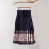 Long High-Waisted Ma Mian Skirt with Adjustable Waist Band