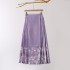 Long High-Waisted Ma Mian Skirt with Adjustable Waist Band