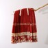 Red New-Chinese-Style Ma Mian Skirt with Sash (Half-Length)
