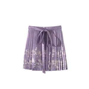 Vintage Chinese Ma Mian Skirt with Adjustable Sash (Mid-Length)