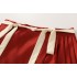 Red New-Chinese-Style Ma Mian Skirt with Sash (Half-Length)