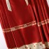 Red New-Chinese-Style Ma Mian Skirt with Sash (Half-Length)