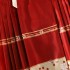 Red New-Chinese-Style Ma Mian Skirt with Sash (Half-Length)