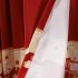Red New-Chinese-Style Ma Mian Skirt with Sash (Half-Length)